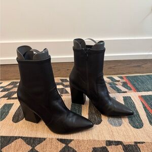 Size 6.5 Loeffler Randall Black Heeled Boots